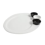thumbnail of Greenvase - Salseras Negras+1 Blanca 34X28X2Cm Porcelana Caja De 6 Uds