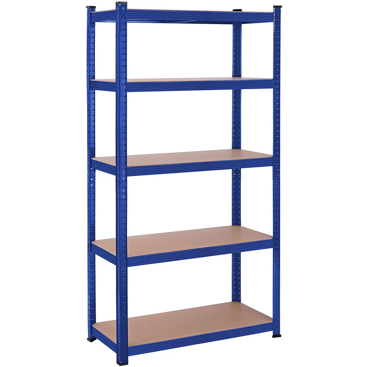 UAC Schwerlastregale 180 x 90 x 40 cm, Stecksystem, Lagerregal, bis 875 kg belastbar, verstärktes Stahlgestell, 5 verstellbare Ablagen, blau UAC04001