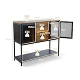 thumbnail of COSTWAY Credenza Industriale, Tavolo Console con 2 Ante a Griglia e 2 Cassetti, Tavolino 100 x 35 x 85 cm