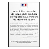 thumbnail of Affichage Interdiction de Vente de Tabac aux Mineurs