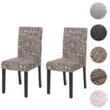 thumbnail of 2er-Set Esszimmerstuhl Stuhl Küchenstuhl klassisch und zeitlos  | HxBxT 90x43x56cm | Sitzhöhe 45cm |  Textil  |  helle Beine |  Grau