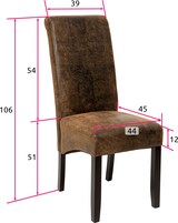 thumbnail of tectake 8 sillas de comedor ergonómicas  Marrón Antiguo