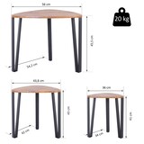 thumbnail of HOMCOM 3 Mesitas de Café Mesa de Centro Minimalista Patas de Acero con Funda de Plástico Mesa Nido para Salón Sofá 56x54.2x45.4cm