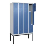 thumbnail of C+P Z-Spind Classic PLUS, Gestell, 8 Abteile, HxBxT 212x120x50cm, Zylinderschloss, Hellgrau/Fernblau von PROREGAL