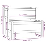 thumbnail of Helloshop26 - Hochbeet für Pflanzen und Blumen Terrasse Garten 84,5 x 84 x 75 cm massives graues Kiefernholz 02_0037959