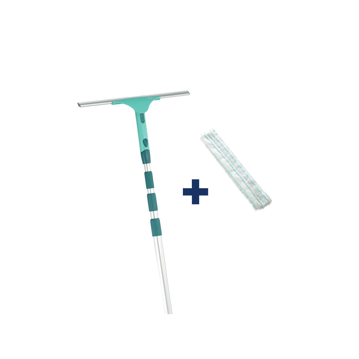 Leifheit Set Limpiacristales POWERSLIDE 40 cm con palo tel. 4,15 m y funda de lavado