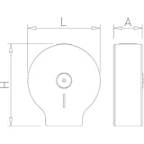thumbnail of Dispensador de papel higiénico en acero inoxidable