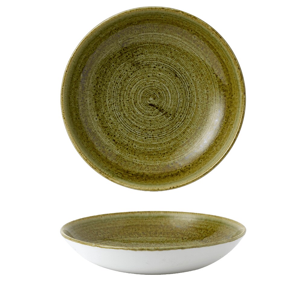 Churchill Stonecast Plume Olive Teller Tief Coup 24,8cm