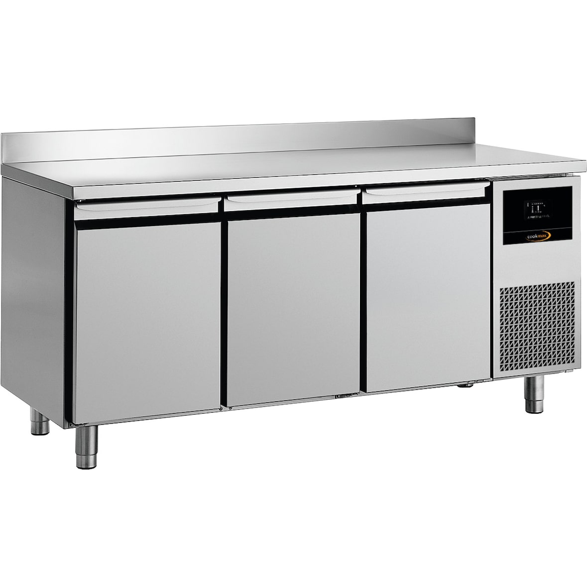 Cookmax Kühltisch GN 1/1 mit
3 Türen, mit Aufkantung