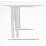 thumbnail of BURONOMIC bureau Essentiel plan droit L 160 x P 80 cm avec obturateurs et voile de fond, pieds métal L Blanc, plateau Blanc