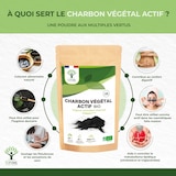 thumbnail of Charbon végétal actif bio en poudre - Digestion Ventre Plat - Colorant alimentaire Noir - Made in France - Certifié Ecocert - sachet de 1kg
