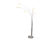 thumbnail of SalesFever Stehleuchte Five Fingers 210 cm | bewegliche Arme mit Glasschirm | echter Marmorfuß | B 122 x T 38 x H 210 cm | weiß