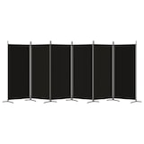 thumbnail of Décoshop26 - Séparateur de pièce cloison 6 panneaux 520 x 180 cm tissu noir et fer DEC031121