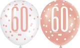 thumbnail of 6 Luftballons roségold Zahl 60
