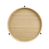 thumbnail of SalesFever mesa auxiliar Ø 44cm| redonda | con 2 estantes | MDF con chapa de madera de fresno | marco de metal |An 44 x Pr 44 x Al 49cm |nogal-negro