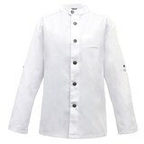 thumbnail of 225 - Kochjacke Bikerstyle, langarm, Druckknöpfe : weiß 65% Polyester 35%Baumwolle 220 g/m² L