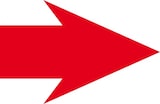 thumbnail of Aufkleber I Richtungspfeil, RoHS konform, rot, Folie, selbstklebend, 23x15mm, 10/Bogen