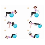 thumbnail of Ballon de Gym, d'Exercices Fitness, Grossesse, Pilates, Yoga, Ballon d'Equilibre D. 65 cm en PVC Anti-Eclatement (Bleu) - D-Work