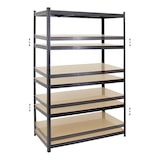 thumbnail of PROREGAL Mega Deal | 2x Schwerlastregal TAURUS | HxBxT 180x120x60 cm |  Fachlast 175kg | Schwarz | Stecksystem Lagerregal Regalsystem 2 Stk.