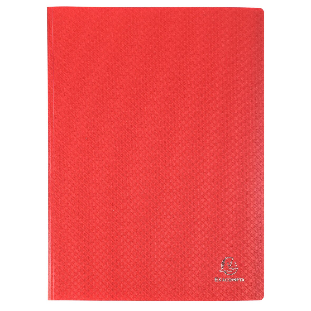 Exacompta 8565E 8x Sichtmappe aus weichem PP 300µ mit 60 gekörnten Hüllen, blickdicht, für Format DIN A4 - Rot