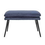 thumbnail of Banco HWC-L62, banco com apoio para os pés, banco estofado otomano, 38x56x40cm tecido/têxtil ~ azul