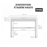 thumbnail of PREMIUM / GOLDINOX Superfície de trabalho em aço inoxidável de 1000 x 600 mm. GOLDINOX