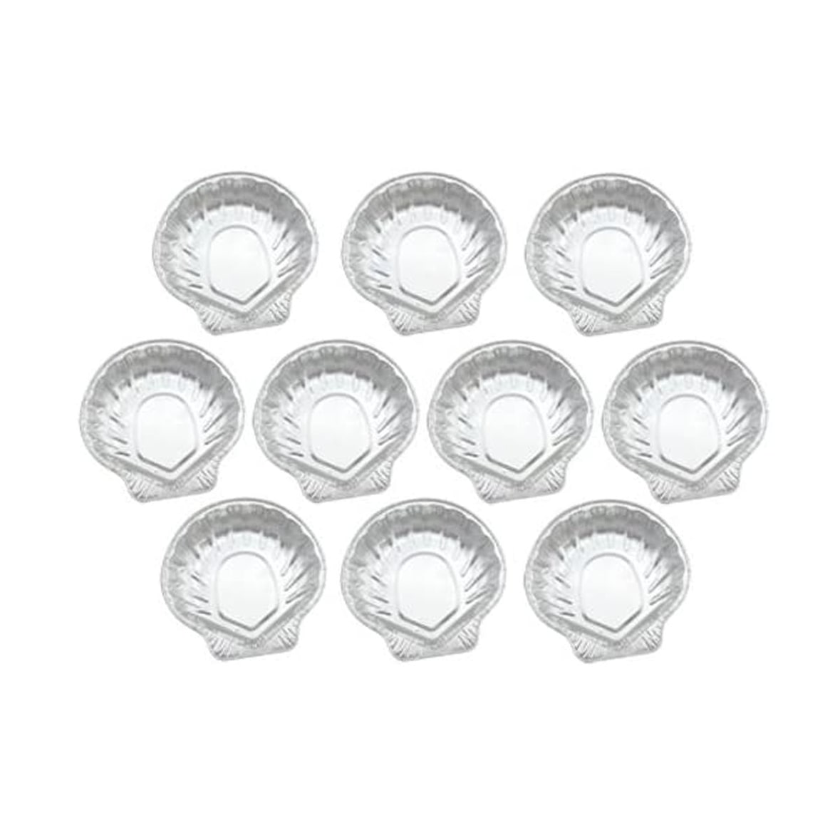 10er-Set Alu-Muschelschalen 12,5 cm Fackelmann