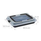 thumbnail of Relaxdays Backblech mit Deckel, 3in1 Kuchen Transportbox, BxT 40,5x32,5 cm, hoher Rand, Kuchenblech rechteckig, schwarz