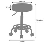 thumbnail of CASARIA® Drehhocker Höhenverstellbar Dicke Polsterung Grau