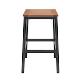 thumbnail of METRO PROFESSIONAL Set di 2 sgabelli da bar Lynx, alluminio/legno di eucalipto, nero