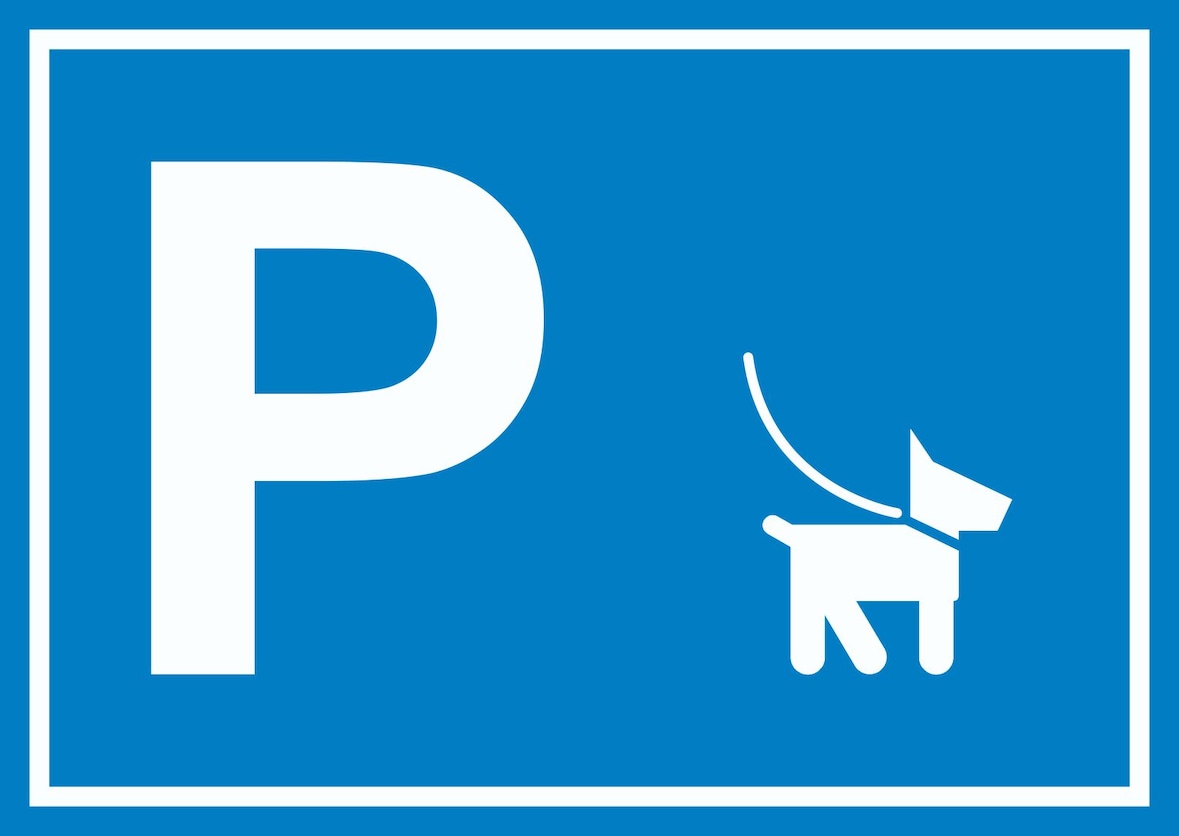 Hundeparkplatz Schild waagerecht A1 (594x841mm)
