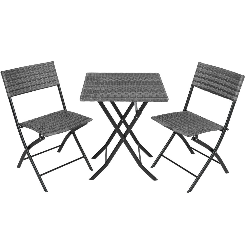 Helloshop26 - Graues 2-Personen-Gartenmöbelset