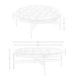 thumbnail of Angel Cerdá Runder Couchtisch aus dunkelbraunem Leder, Nussbaum und dunklem Stahl 2147C Ø100 x 40