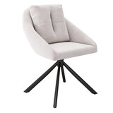 thumbnail of Merax Esszimmerstuhl (360° drehbar, Set, 4 St), 4er Set Polsterstühle Drehstuhl mit Rückenkissen Wohnzimmerstuhl Samt, Beige