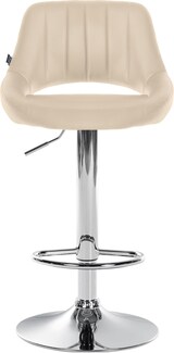 thumbnail of CHEFGASTRO 2er Set Barhocker NIAGARA Kunstleder Chrom HxBxT 85x47x48cm Kunstleder Creme Barstuhl