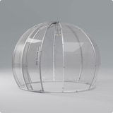 thumbnail of astreea Igloo Plus Gastro Terrassen Pavillon Model M 3,03x3,03x2,30m, wasserdicht, transparent, mit Beleuchtungssystem