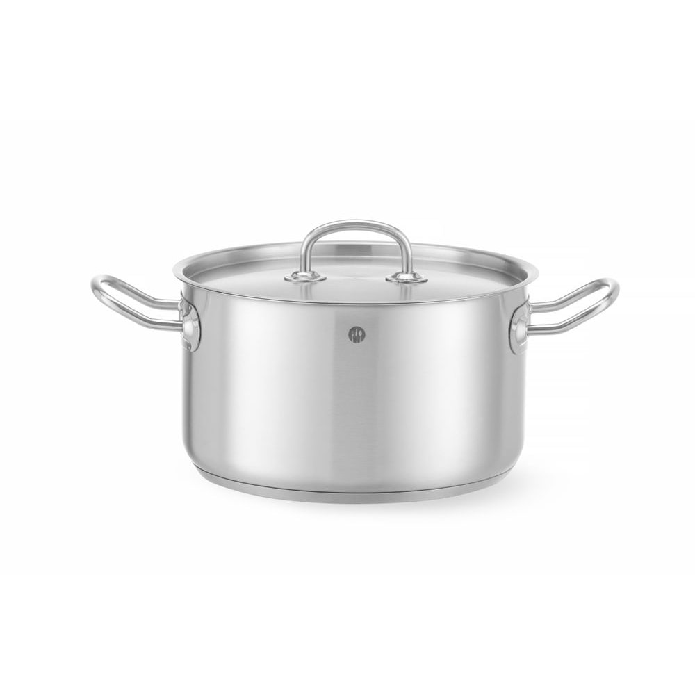 HENDI Kochtopf, mittel - mit Deckel, Kitchen Line, 6L, ⌀240x(H)135mm