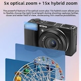 thumbnail of Appareil Photo Numérique 5K 8MP Zoom Optique Écran Tactile Vlog Blanc Noir YONIS