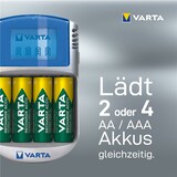thumbnail of Akkuladegerät AA/AAA LCD Charger 4xAA 2600mAh 12V USB