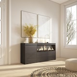 thumbnail of Sideboard, Küche, Schrank, Dielenschrank, 160, 3 Türen, XXL-Elektrokamin, Modern style, Schwarz _ 424_7