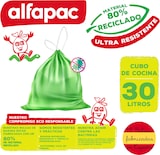 thumbnail of Antibakterielle Alfapac - Müllbeutel 30L 55x60cm mit Selbstverschluss, 8 Rollen x 15 Stück (80% Recycelt)