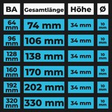thumbnail of 5er Set Möbelgriffe Schrankgriffe aus Echt Edelstahl Bügelgriff Griffe Möbel für Schränke 128mm