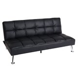 thumbnail of Sofa HWC-K21, Klappsofa Couch Schlafsofa, Nosagfederung Schlaffunktion Liegefläche 181x107cm ~ Kunstleder, schwarz