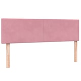 thumbnail of vidaXL Boxspringbett mit Matratze & LED Rosa 140x220 cm Samt