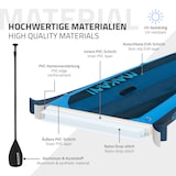 thumbnail of ECD Germany Aufblasbares SUP Board Makani 320×80×15 cm Blau – Komplettset mit Pumpe/Tragetasche/Zubehör, PVC, bis 120 kg
