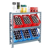 thumbnail of PROREGAL Étagère caisses à boissons TEGERNSEE XL, HxLxP 110x110x30cm, jusqu'à 6 boîtes + Planche, Gris, Porte-caisses, support bouteilles