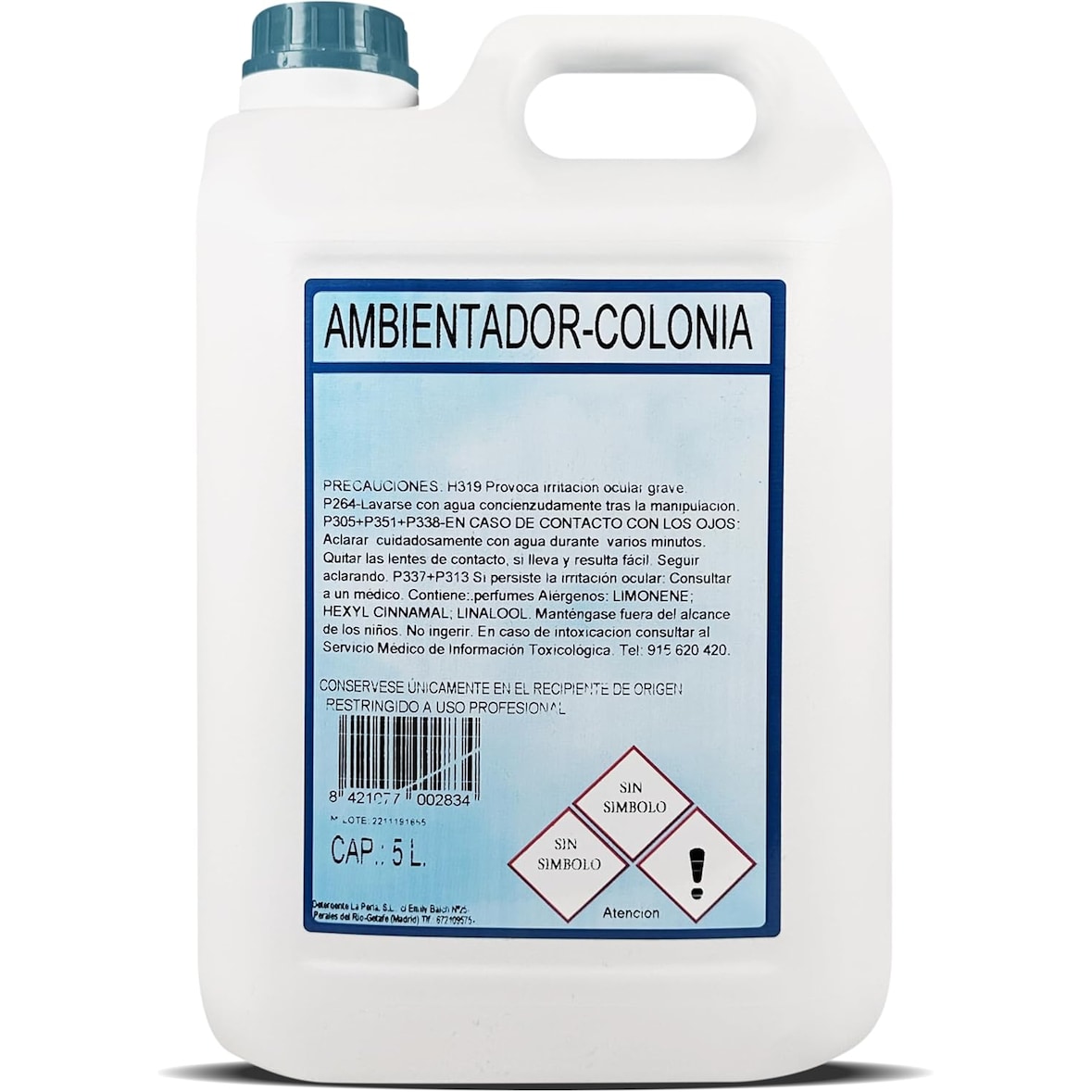 Ambientador Colonia Líquido 5 litros | Hogar, Empresas, Negocio