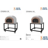 thumbnail of MF - Houtgestookte Buitenoven van Beton Model STROMBOLI (Wit - 120 x 120 x 165 cm) – Geïsoleerd met Kurk en 3 Keramische Dekens