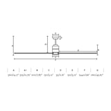 thumbnail of Ventilateur de plafond extra long Manhattan en acier nickel inox avec lumière LED, 6 vitesses, télécommande, fonction inverse, jusqu’à 39 m², FARO