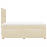 thumbnail of vidaXL Boxspringbett mit Matratze Creme 80x200 cm Stoff